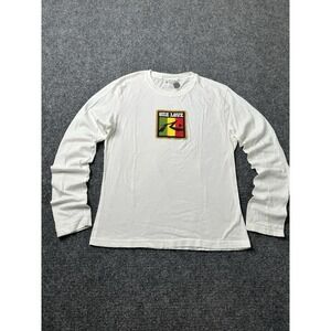 Womens Long Sleeve Rusty One Love White Graphic Shirt, 2007, Size XL